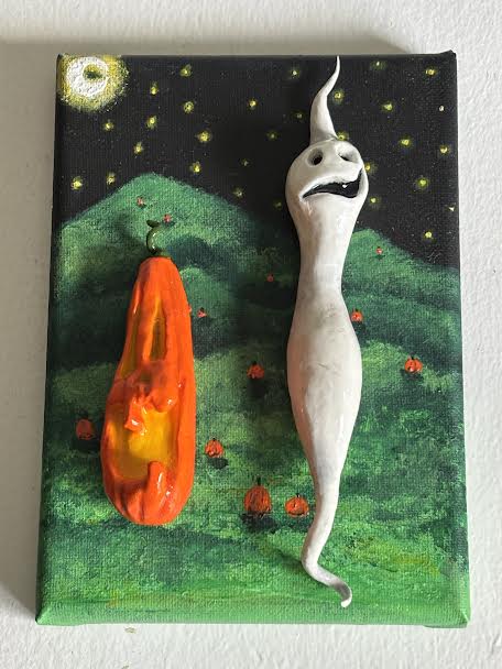Pumpkin and Goofy Ghost