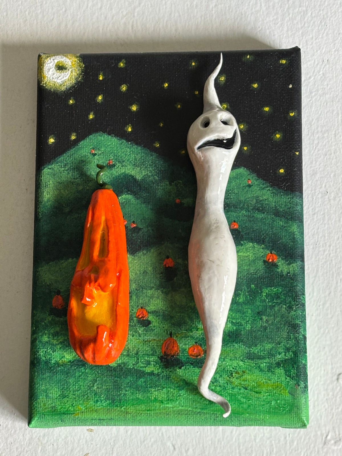 Pumpkin and Goofy Ghost